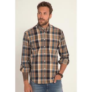 JP1880  Camicia a quadri dalla vestibilità moderna con maniche lunghe e colletto button-down 