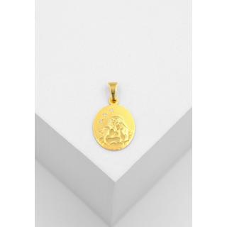 MUAU Schmuck  Pendentif ange en or jaune750 diamants 0.015ct. 20x13mm 