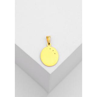 MUAU Schmuck  Pendentif ange en or jaune750 diamants 0.015ct. 20x13mm 