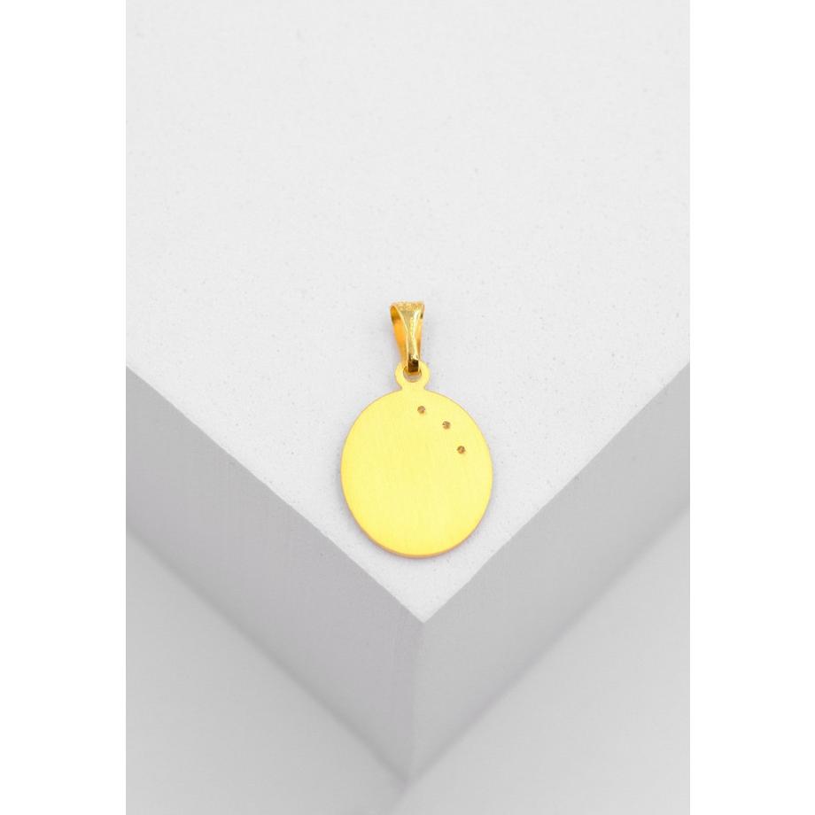 MUAU Schmuck  Engel Anhänger Gelbgold750 Diamanten 0.015ct. 20x13mm 