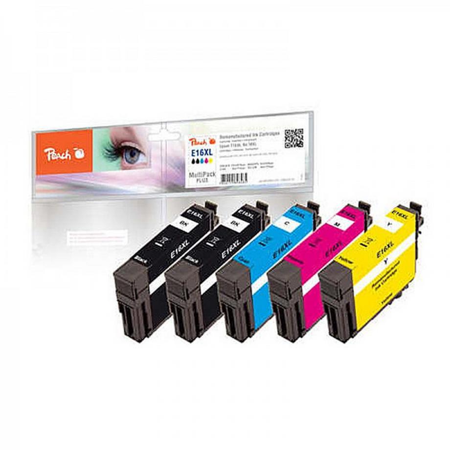 Peach  318110 cartuccia d'inchiostro 5 pz Compatibile Nero, Blu, Rosa, Giallo 