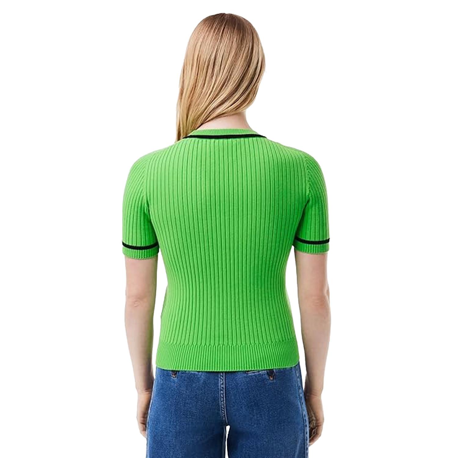 LACOSTE Felpa a Costine Maniche Corte  