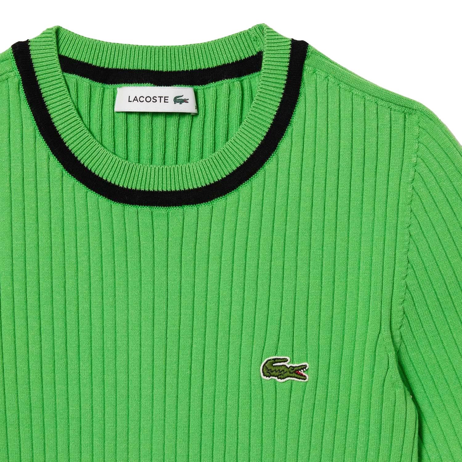 LACOSTE Felpa a Costine Maniche Corte  