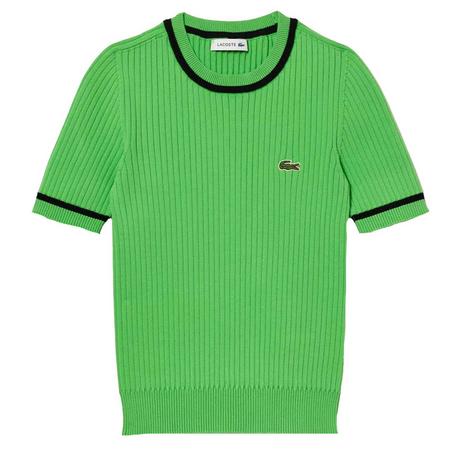 LACOSTE Felpa a Costine Maniche Corte  