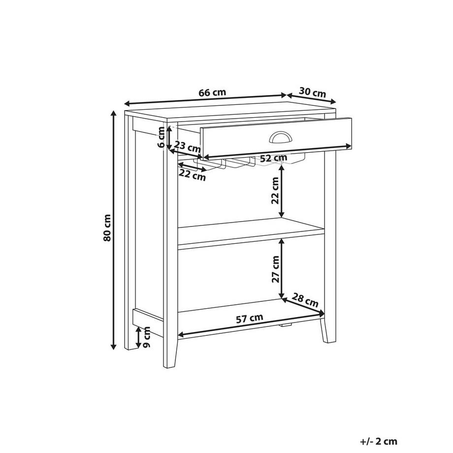 Beliani Commode en Panneau de particules de bois Rustique WALKERSTON  