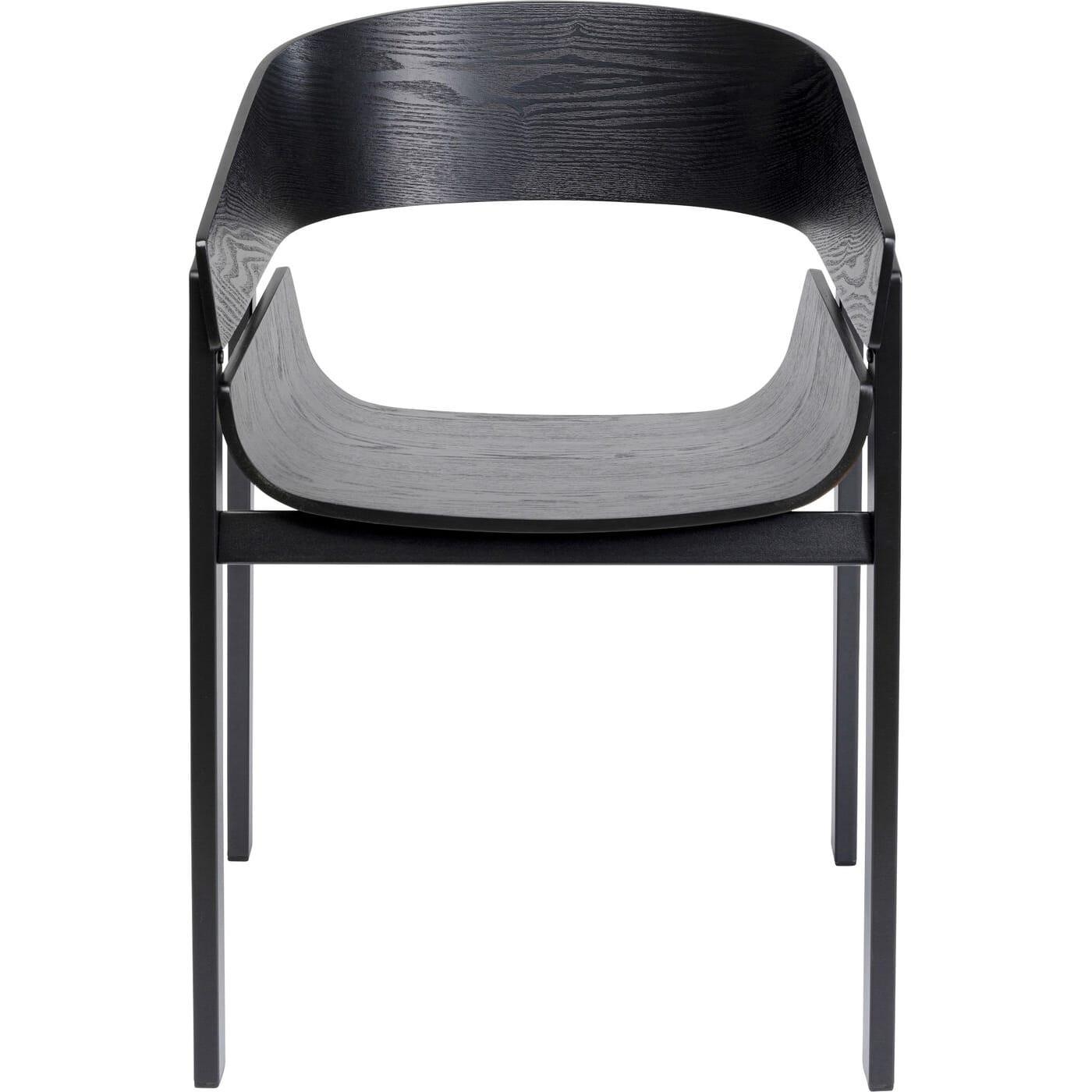 KARE Design Chaise avec accoudoirs Biarritz noir  