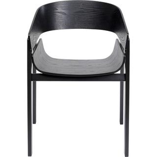 KARE Design Chaise avec accoudoirs Biarritz noir  