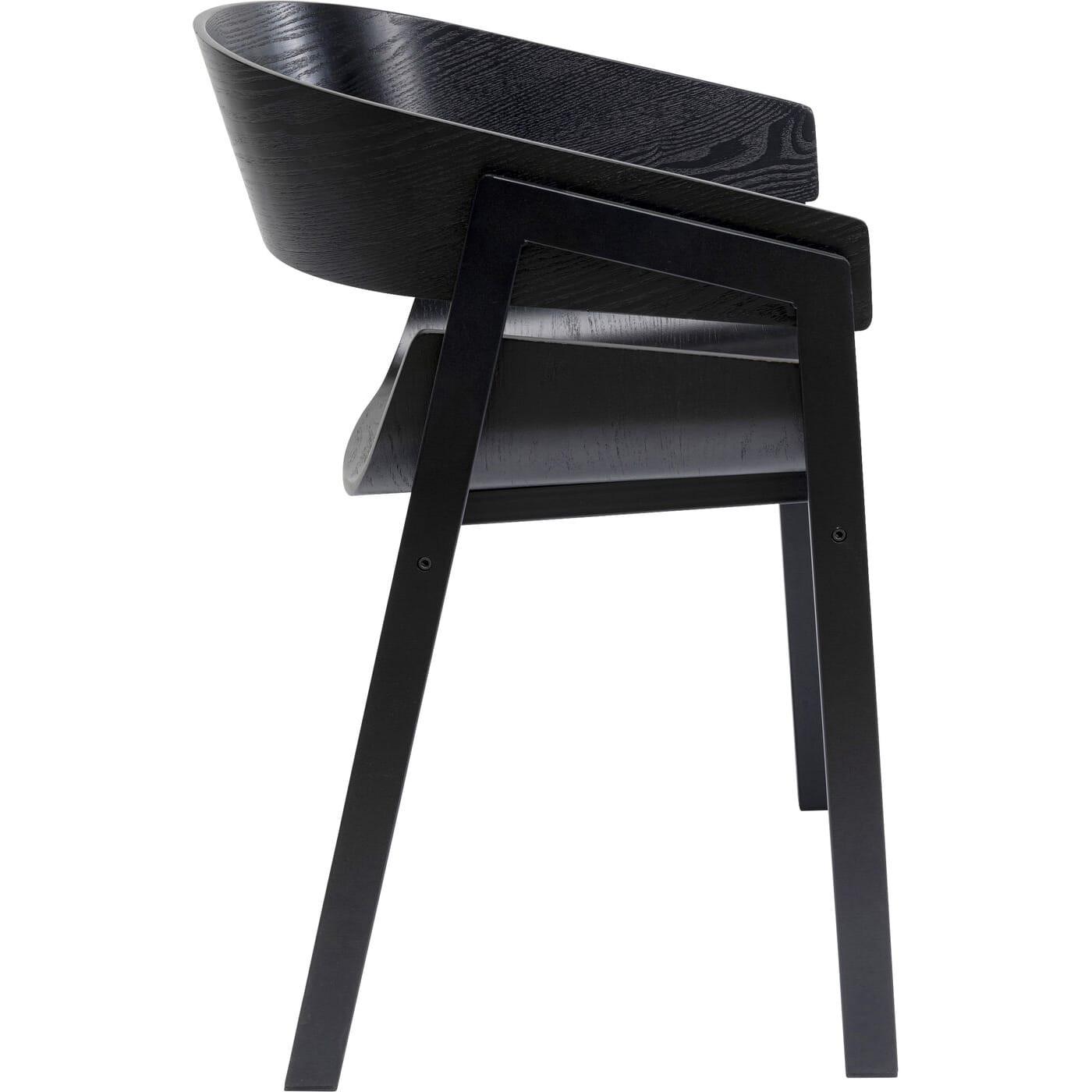 KARE Design Chaise avec accoudoirs Biarritz noir  