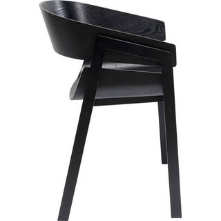 KARE Design Chaise avec accoudoirs Biarritz noir  