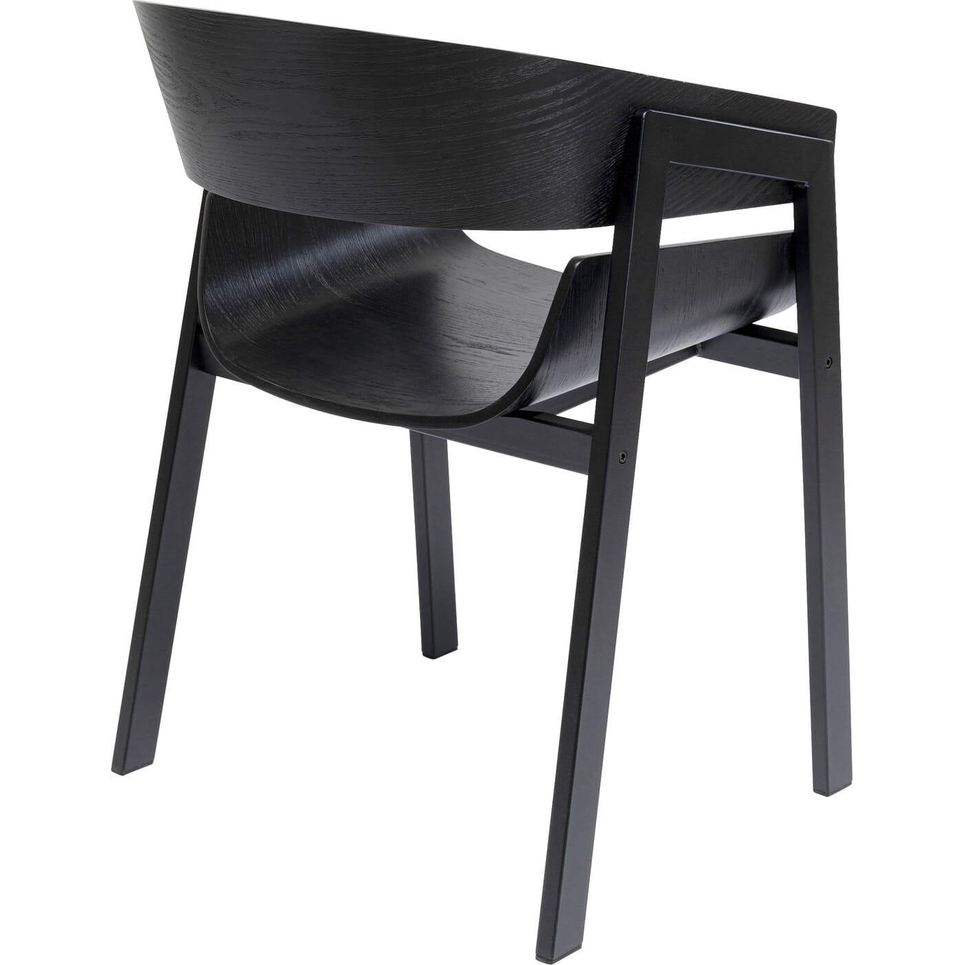KARE Design Chaise avec accoudoirs Biarritz noir  