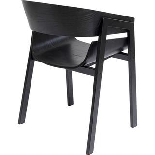 KARE Design Chaise avec accoudoirs Biarritz noir  
