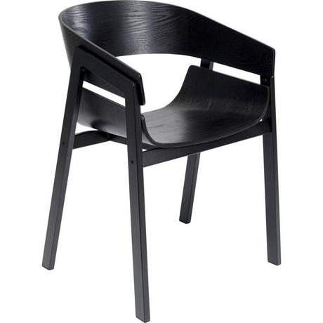 KARE Design Chaise avec accoudoirs Biarritz noir  