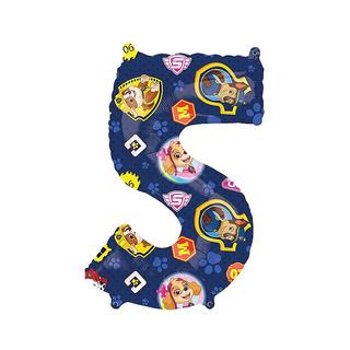 amscan  Paw Patrol Folienballon Zahl 5 (45x66cm) 