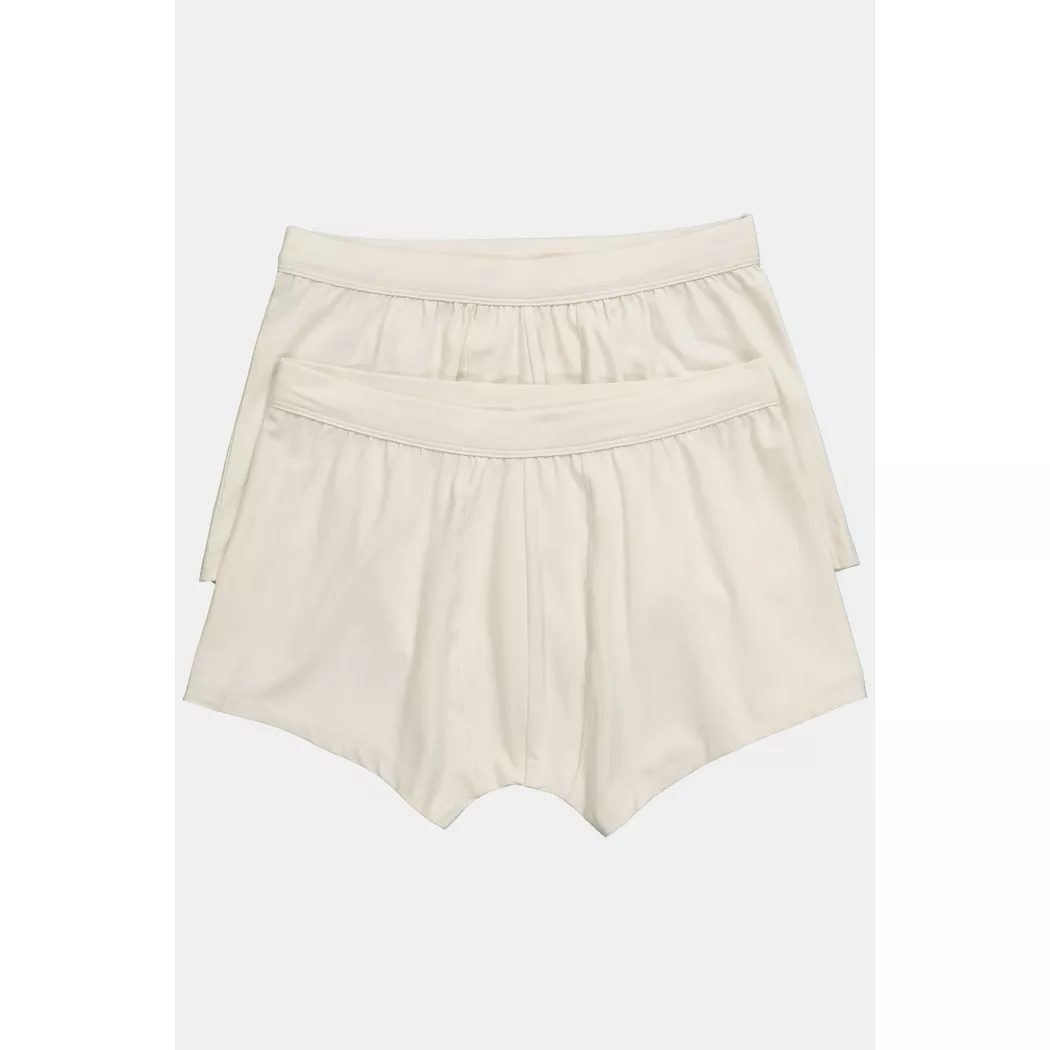 JP1880 - Hip-Pants im 2er-Pack, GOTS zertifizierte Biobaumwolle, Bauchfit, bis 7 XL, für Herren, Taubengrau, Größe XL