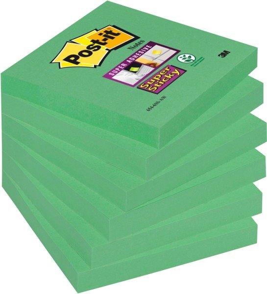 Image of POST-IT Block Super Sticky 76x76mm 6546SSAW spargelgrün, 6x90 Blatt POST-IT Block Super Sticky 76x76mm 6546SSAW spargelgrün, 6x90 Blatt