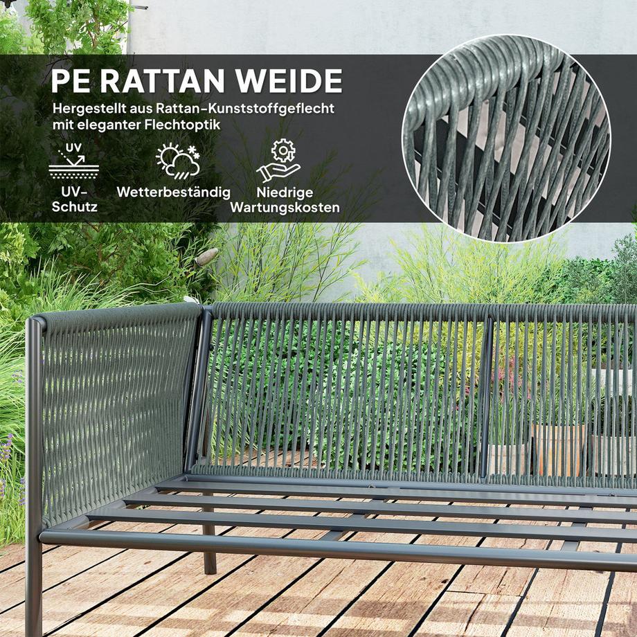 Outsunny Rattan Gartenmöbel Set  