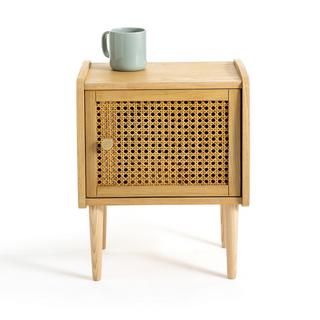 La Redoute Intérieurs Nachttisch Tempa mit 1 Tür aus Rattangeflecht  