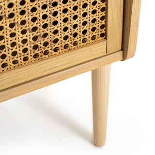 La Redoute Intérieurs Nachttisch Tempa mit 1 Tür aus Rattangeflecht  