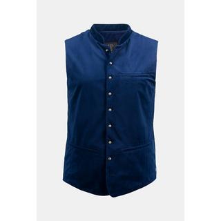 JP1880  Gilet in tradizionale stile Tracht con velluto, collo alto e retro in maglia, fino alla tg. 70 