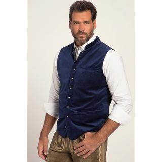 JP1880  Gilet in tradizionale stile Tracht con velluto, collo alto e retro in maglia, fino alla tg. 70 