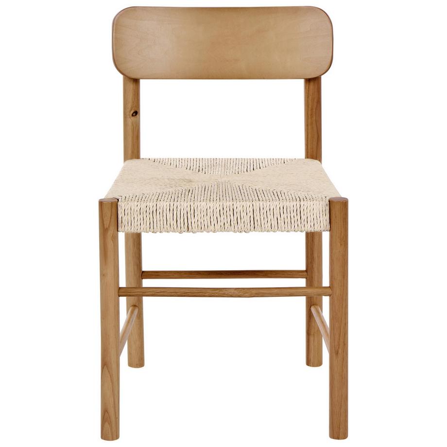 Beliani Lot de 2 chaises de salle à manger en Bois d'hévéa Boho DIGNE  