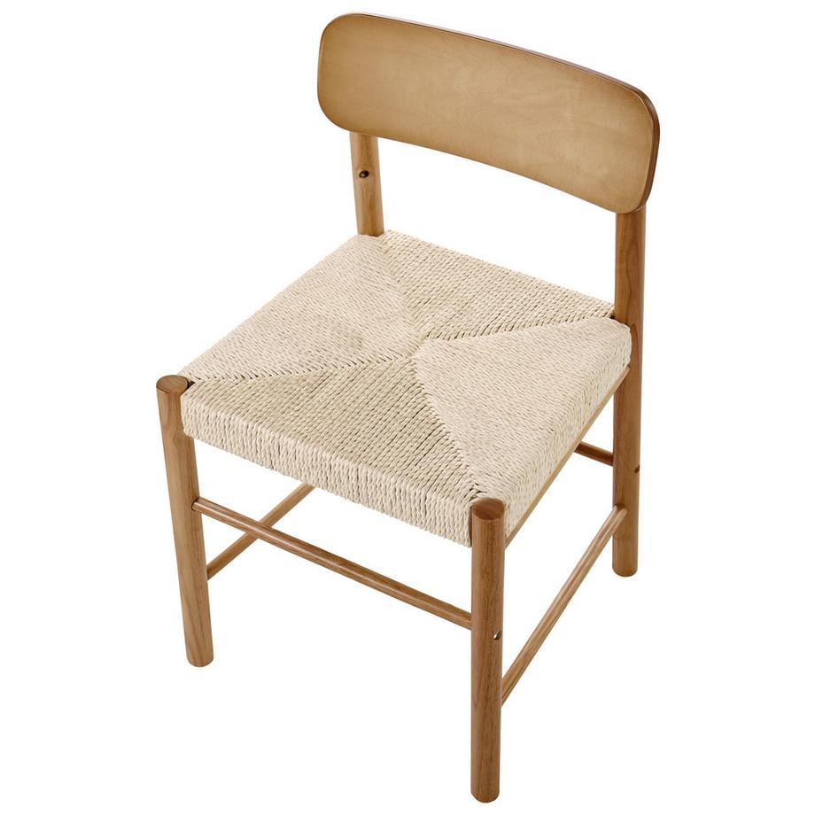 Beliani Lot de 2 chaises de salle à manger en Bois d'hévéa Boho DIGNE  