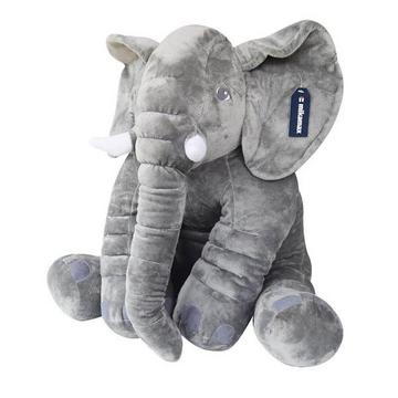 Peluche, Éléphant - Gris - 60 cm