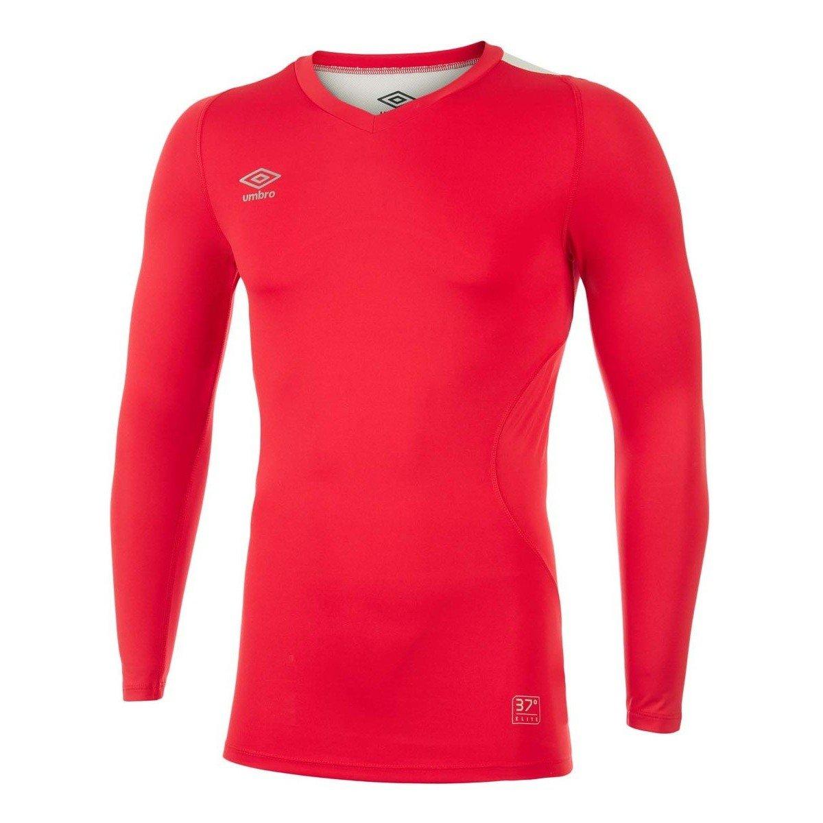 Image of Elite Base Layer Oberteil Vausschnitt Herren Rot Bunt S