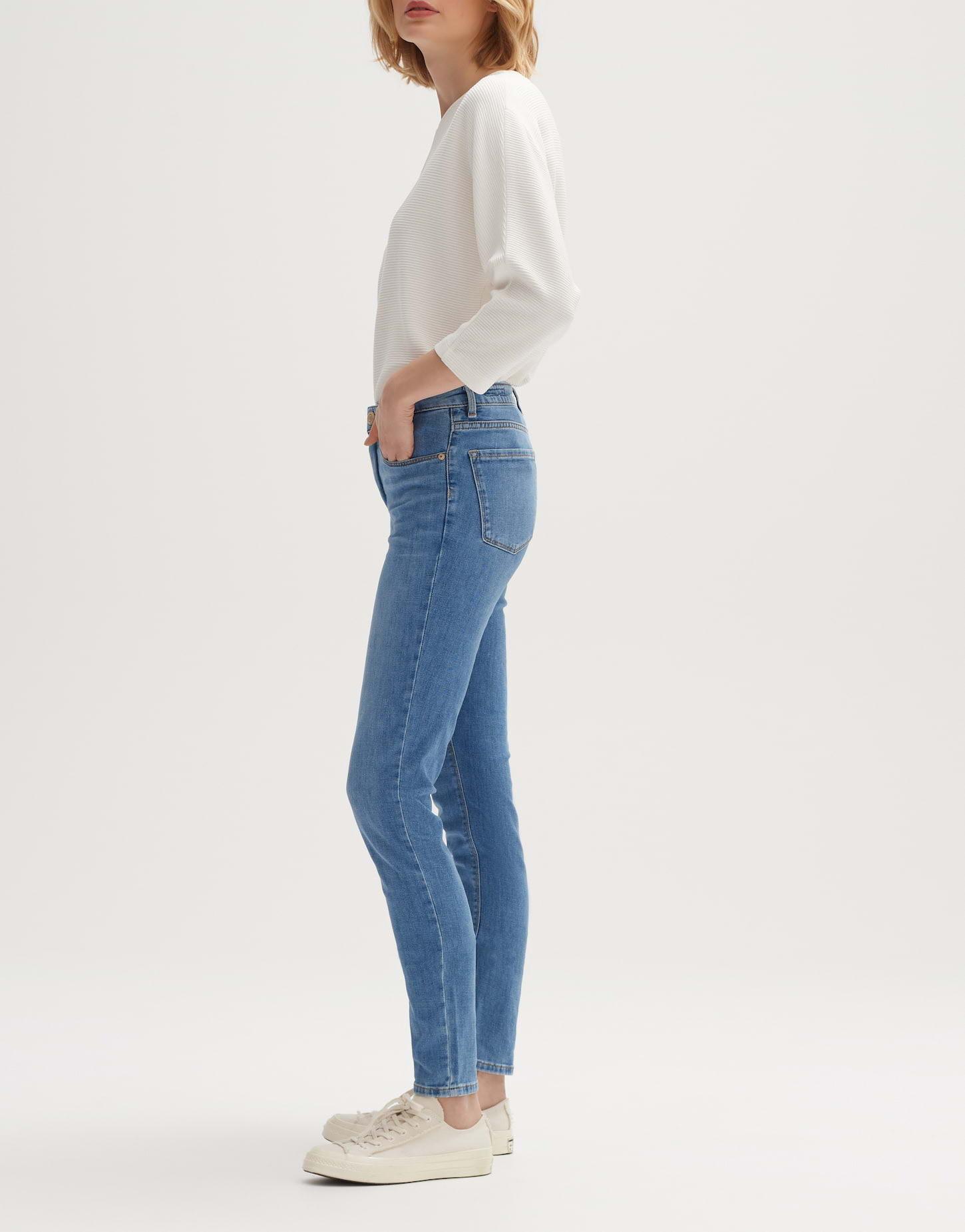 OPUS  Jeans skinny Elma mid blue Moulant 