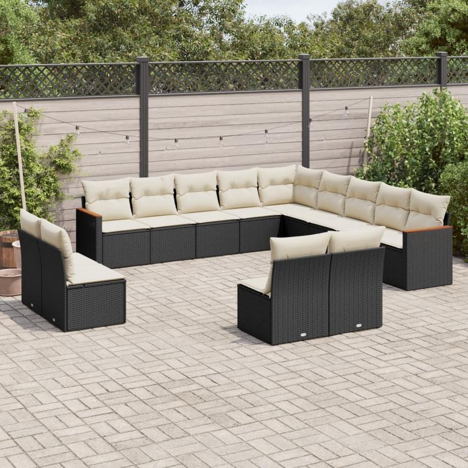 VidaXL Ensemble de canapés de jardin rotin synthétique  