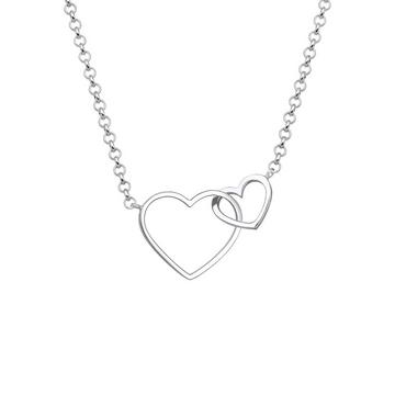 Collier Femmes Pendentif Coeur Entrelacé