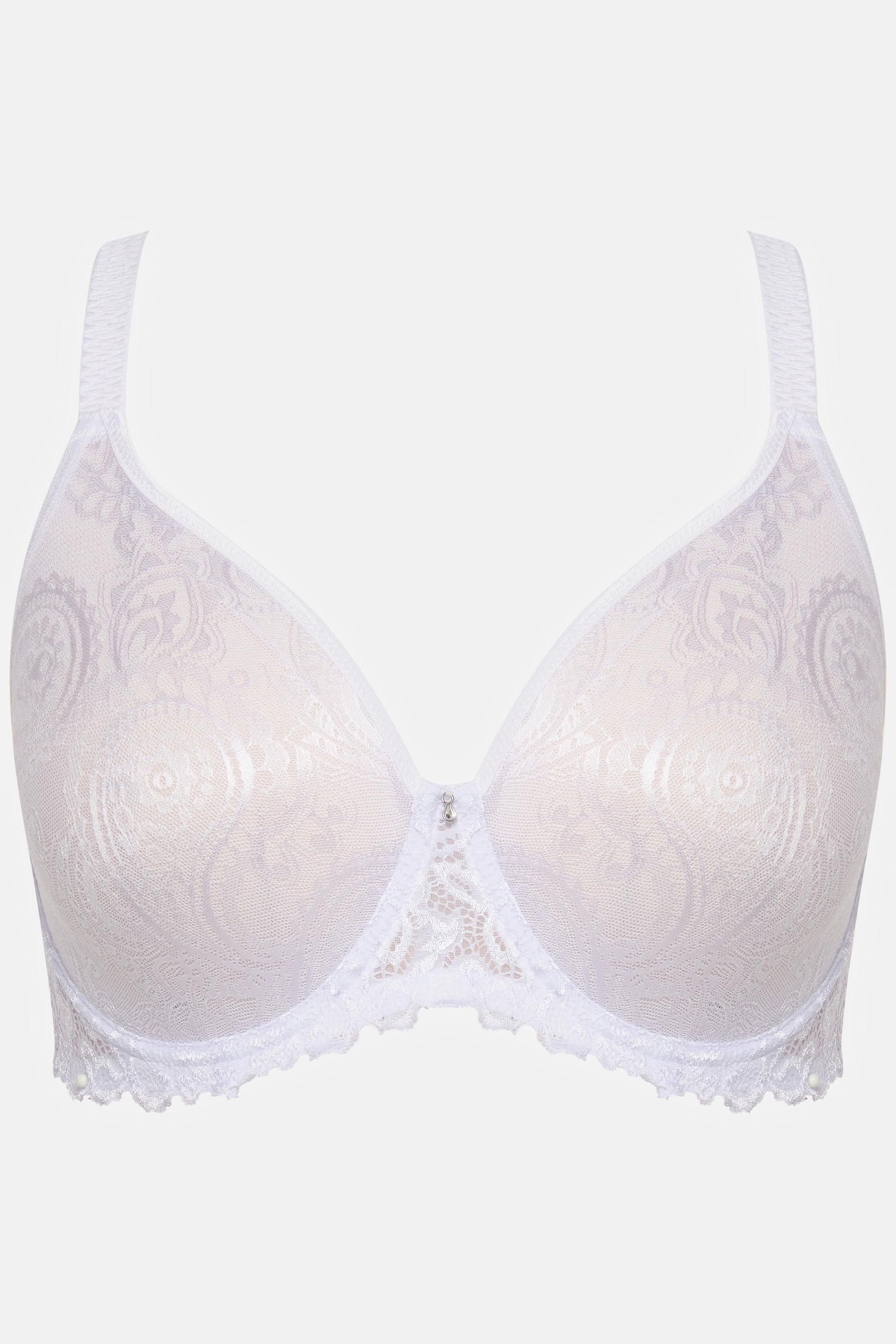 Ulla Popken  Reggiseno con ferretto, coppe preformate e pizzo Jacquard 