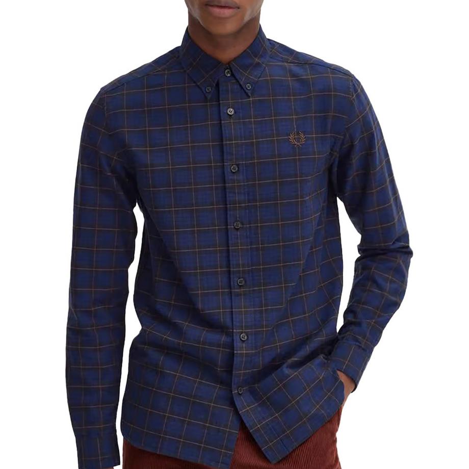 FRED PERRY  Chemise Manches Longues Motiftyle Tartan 