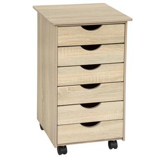 Tectake Rollcontainer aus Holz 65x36x40cm  