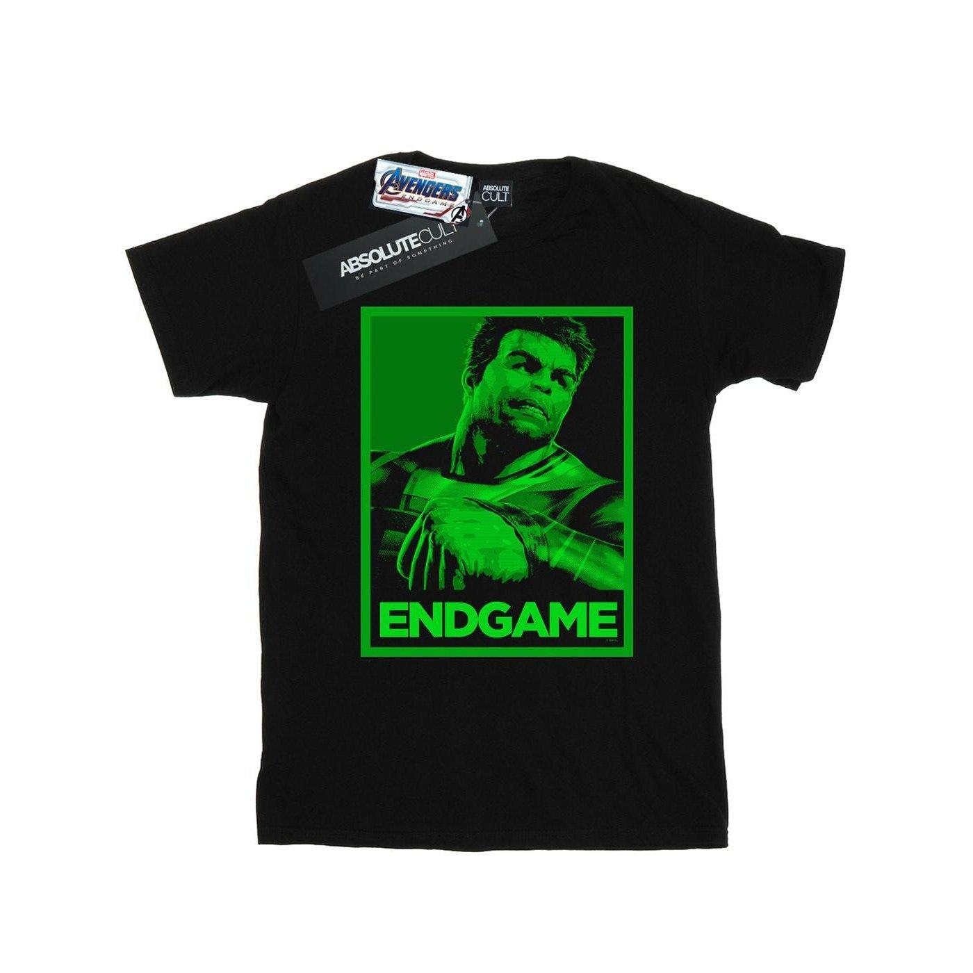 Image of Avengers Endgame Hulk Poster Tshirt Jungen Schwarz 128