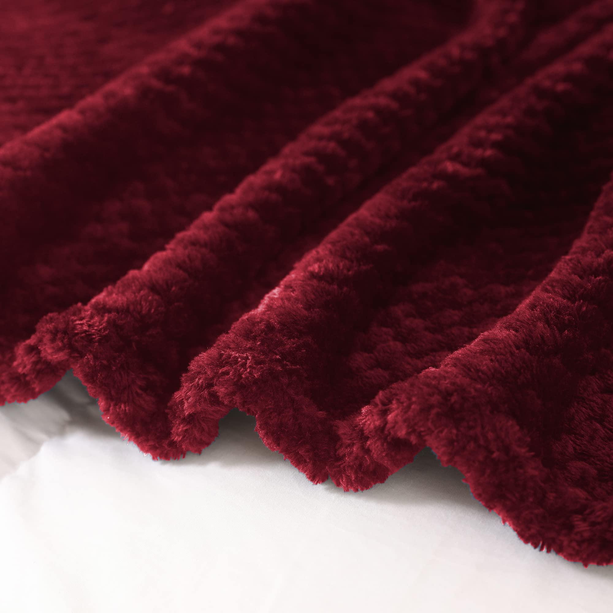 Alopini Coperta in pile super morbida e calda con motivo a nido d'ape  