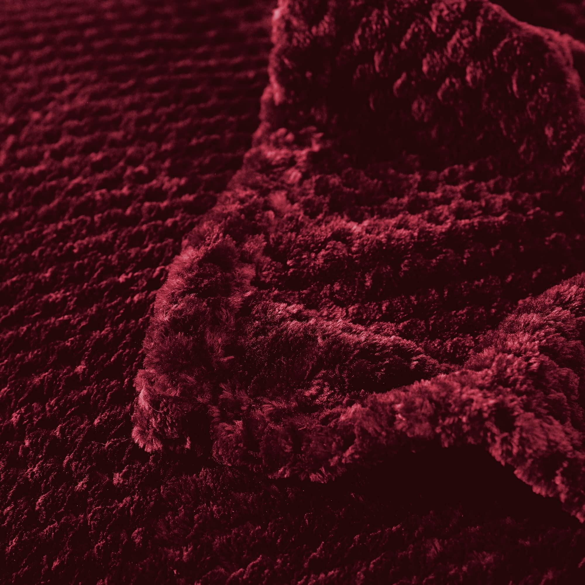 Alopini Coperta in pile super morbida e calda con motivo a nido d'ape  