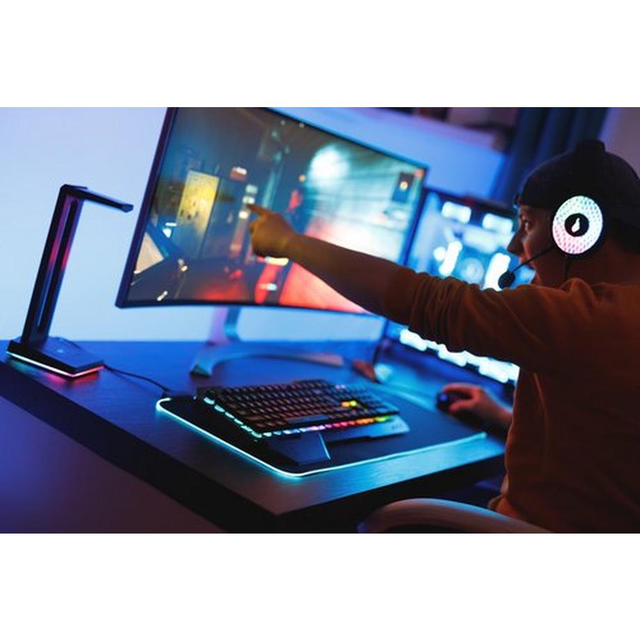 Surefire Gaming  SureFire Silent Flight RGB-680 Gaming-Mauspad Schwarz 