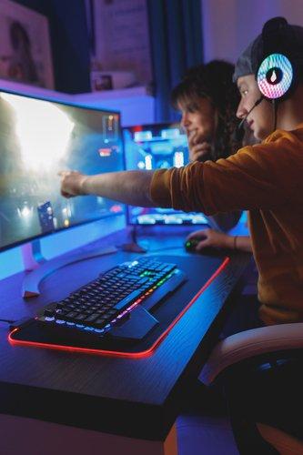 Surefire Gaming  SureFire Silent Flight RGB-680 Gaming-Mauspad Schwarz 