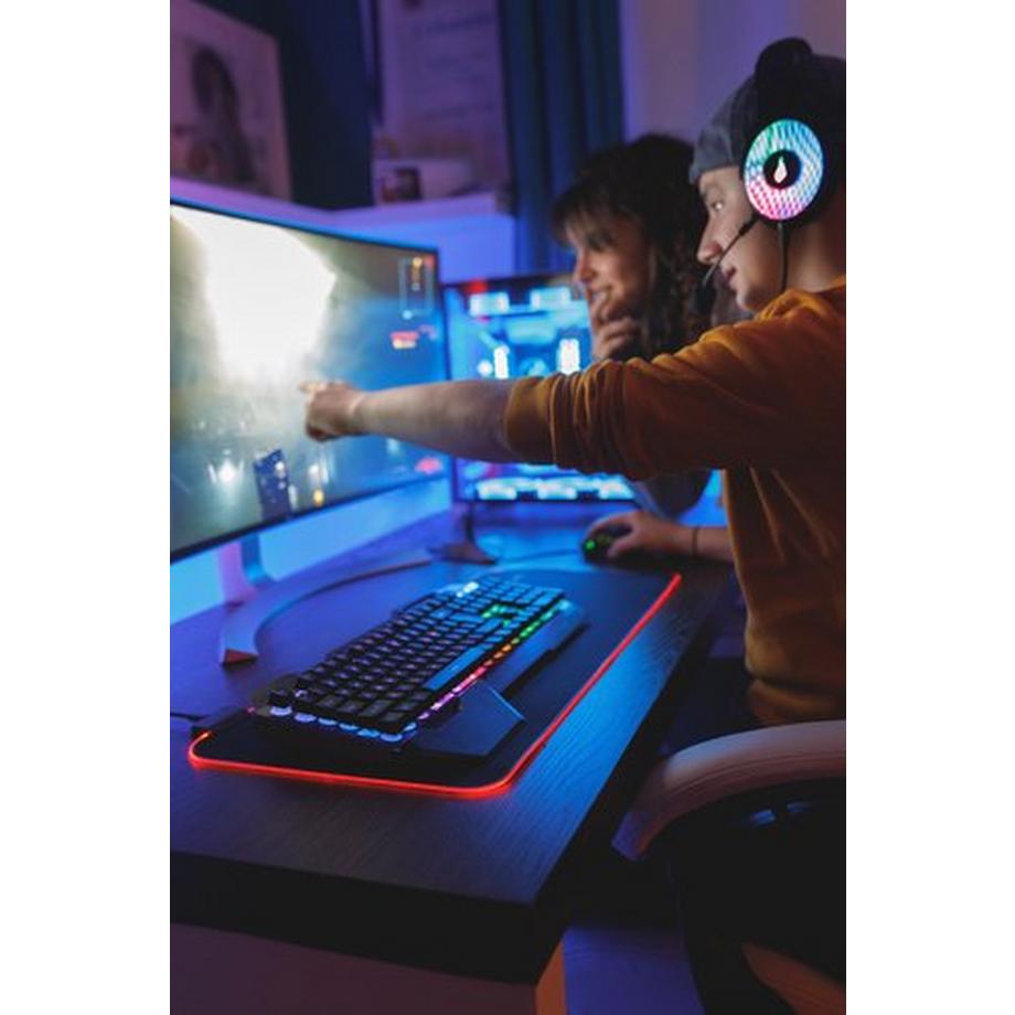 Surefire Gaming  SureFire Silent Flight RGB-680 Gaming-Mauspad Schwarz 