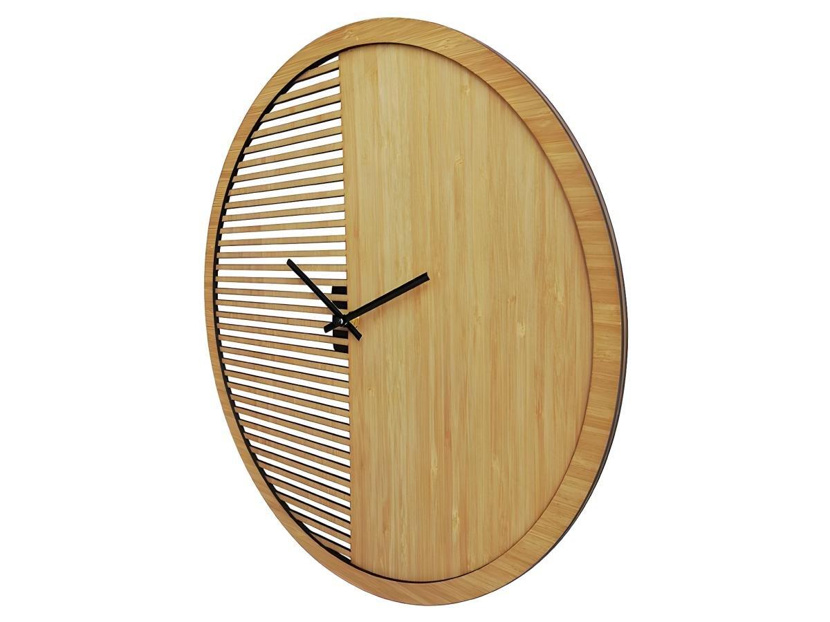 Image of Wanduhr Modern Bossifa Naturfarben Unisex Beige ONE SIZE