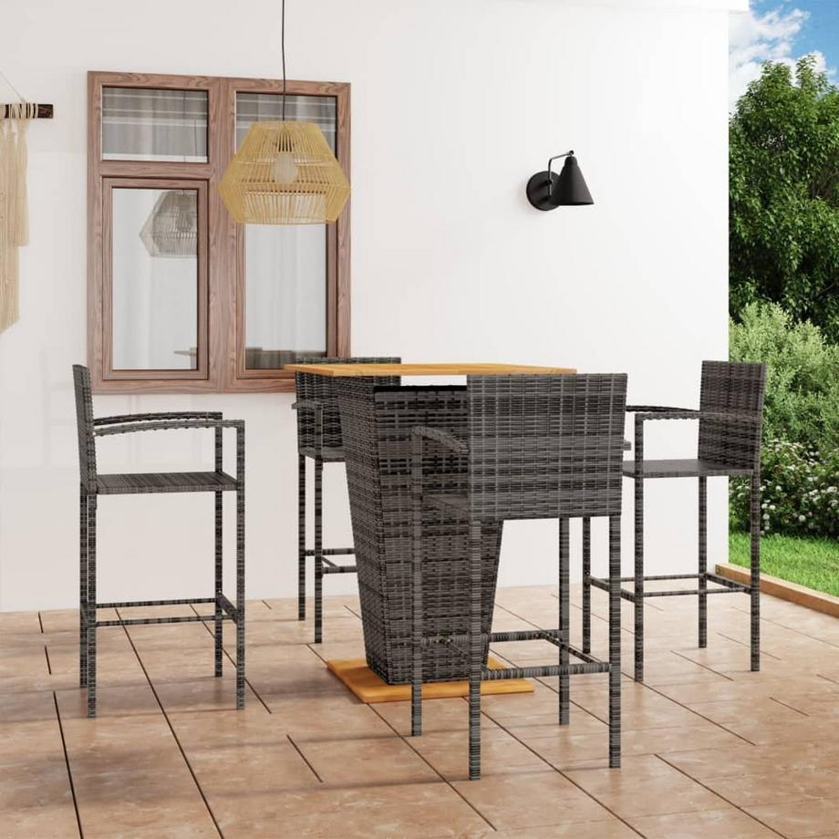 VidaXL Garten-bar set poly-rattan  