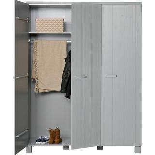 mutoni Armoire Dennis 3 portes pin béton gris  