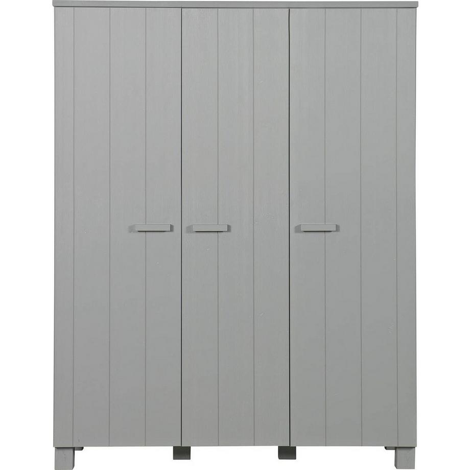 mutoni Schrank Dennis 3 Türen Kiefer betongrau  