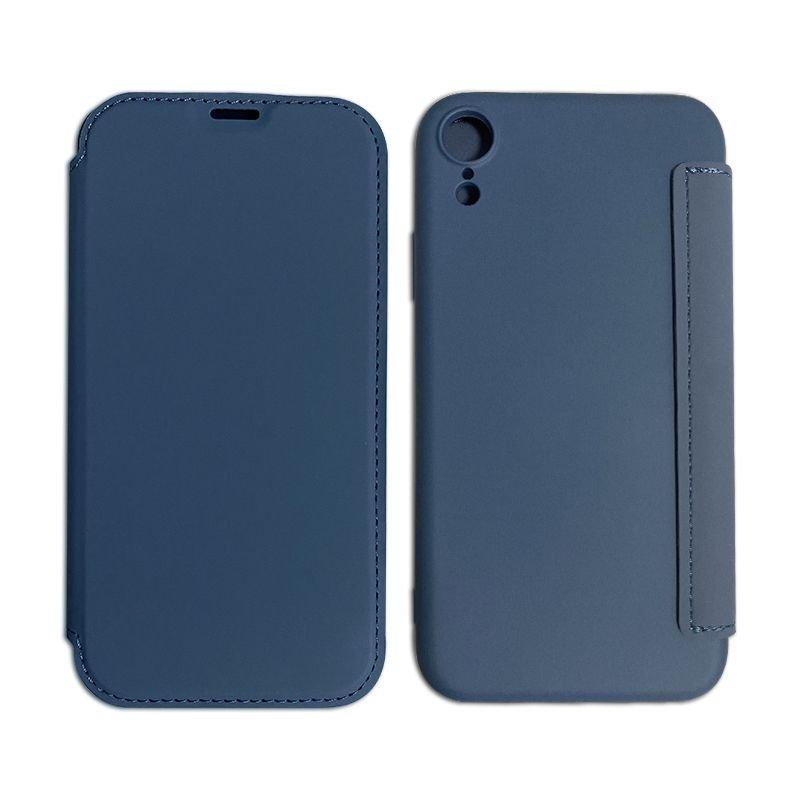 mobileup  FlipCase in Lederoptik iPhone X / XS - Dark Blue 