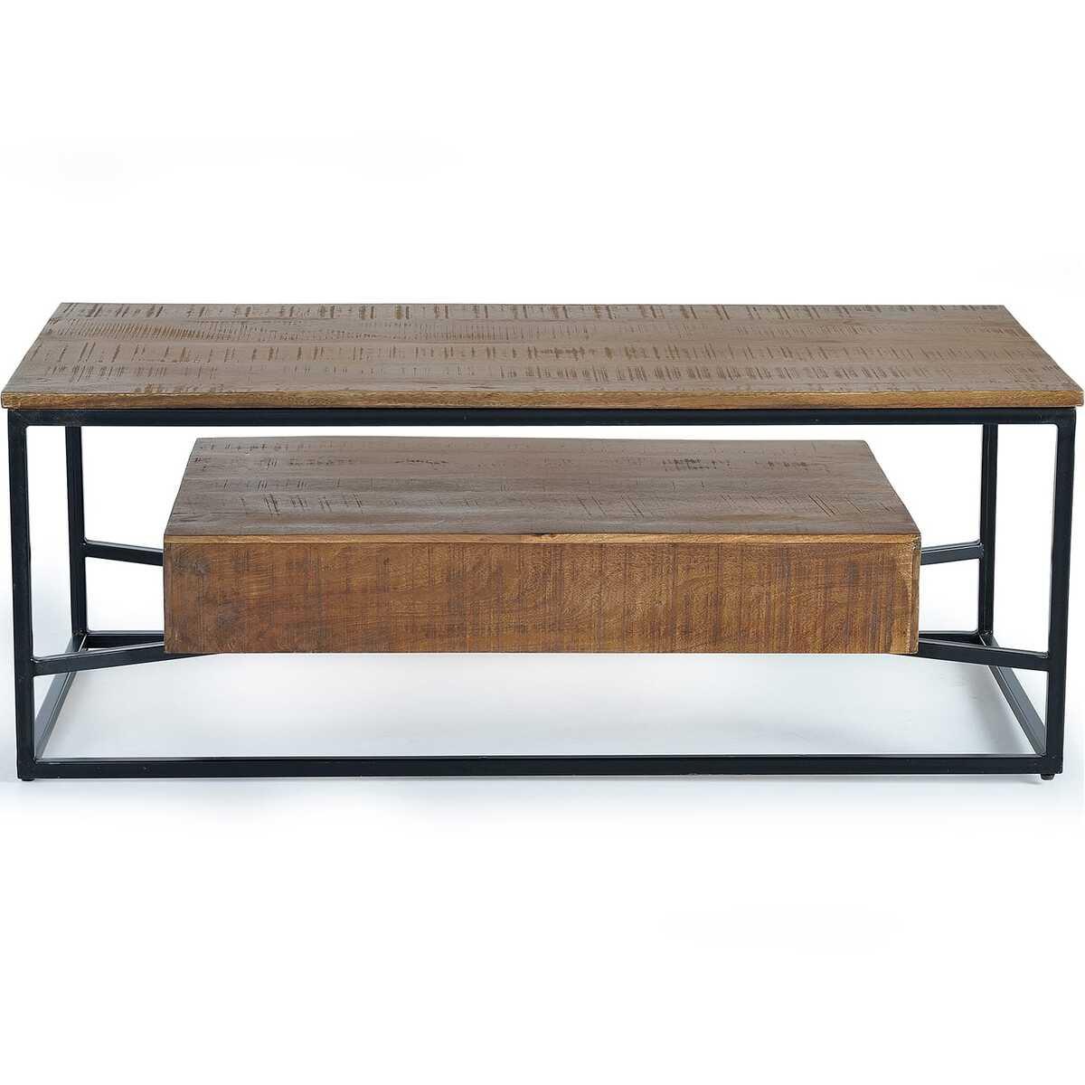 mutoni Table basse Era bois de manguier naturel 120  