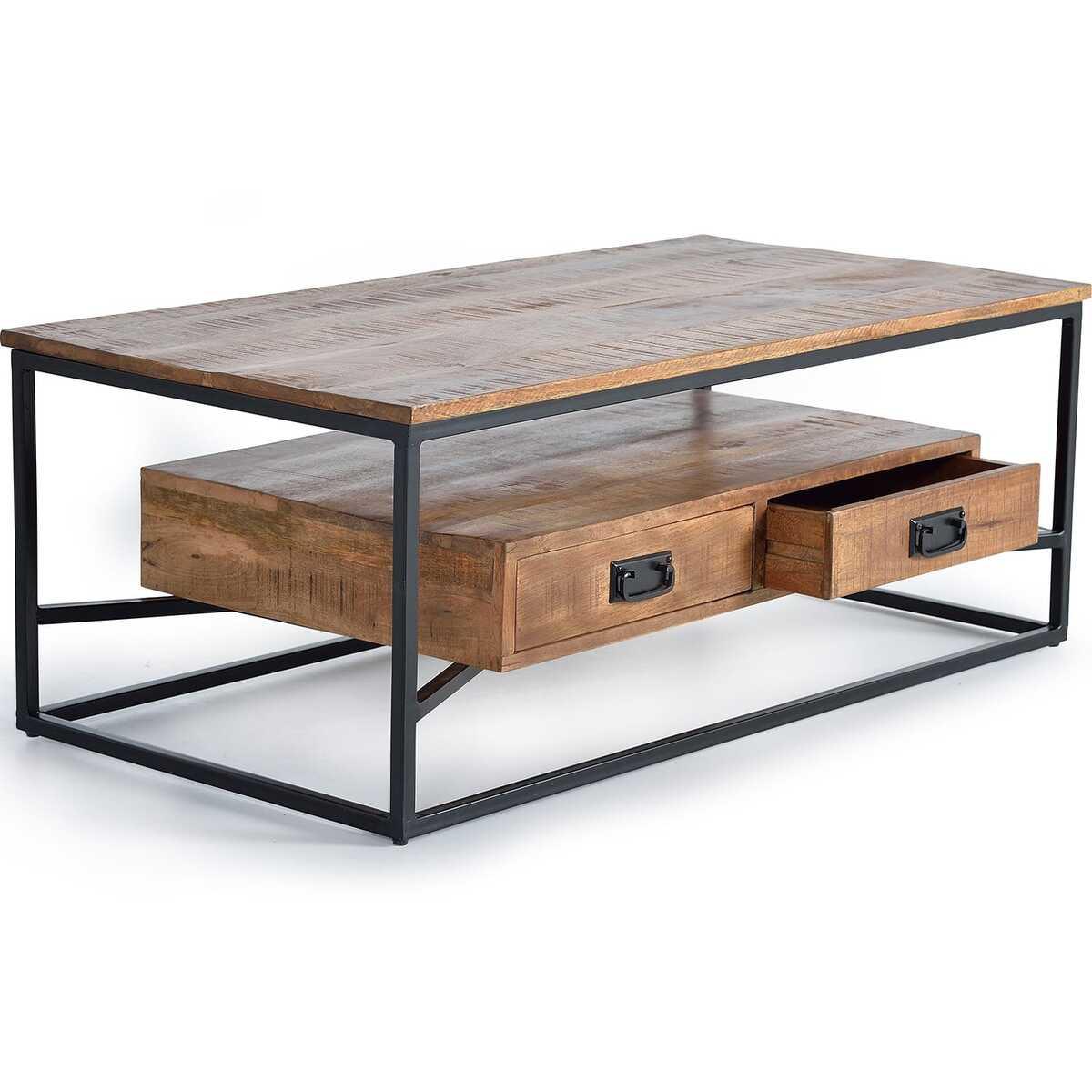 mutoni Table basse Era bois de manguier naturel 120  