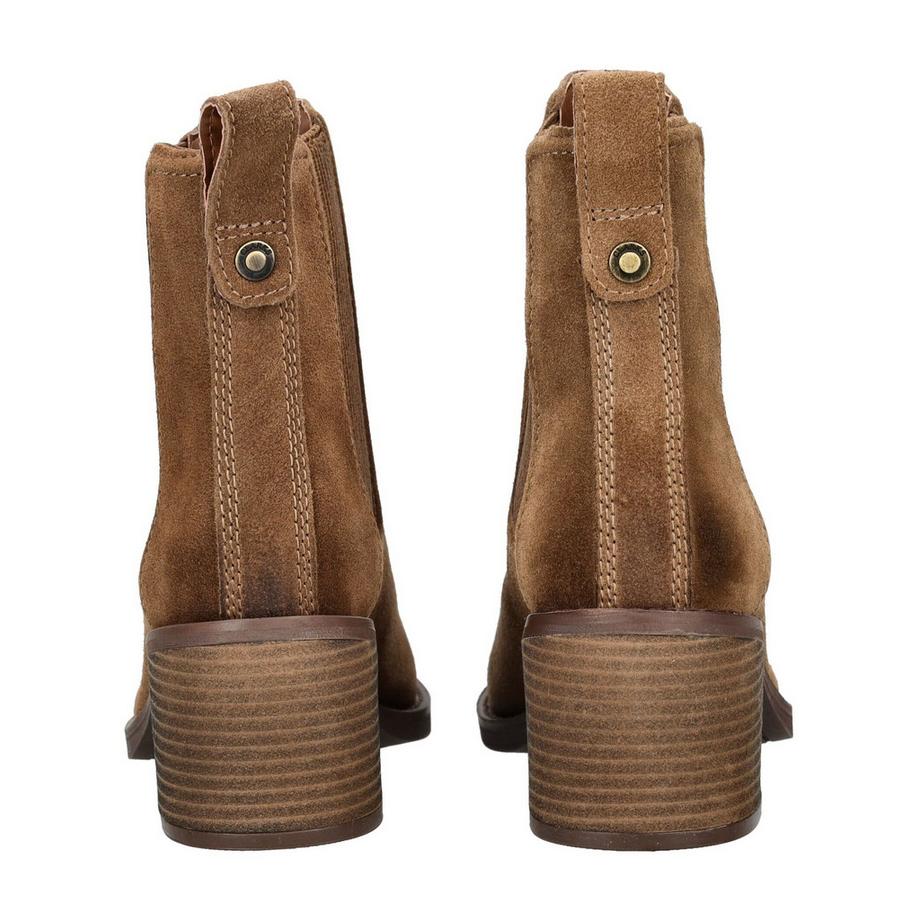 Clarks Bottines Chelsea en daim avec talon bloc  