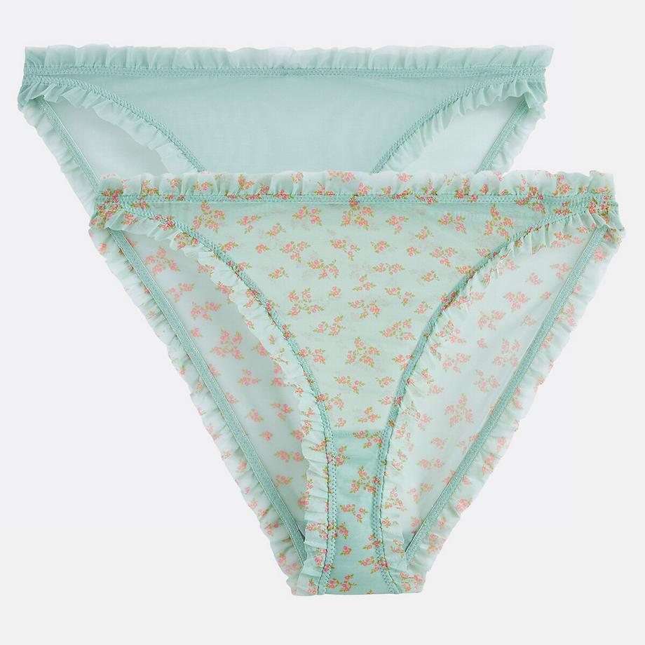La Redoute Collections Ophélie Lot de 2 Bloomers en Tulle Stretch  