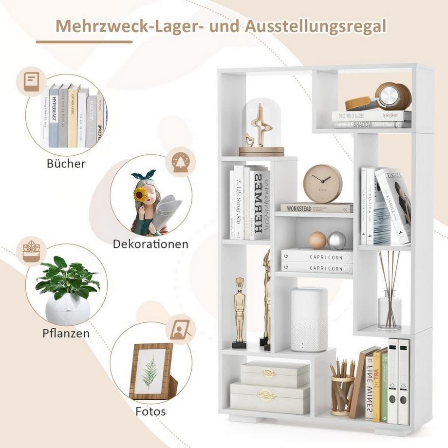 Northix Bibliothèque avec étagères ouvertes  